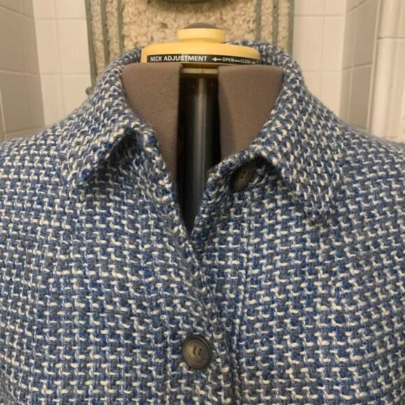Talbots. Wool Blend Tweed Heavy Fuzzy Winter Jacket. Size 14W. WTC - Picture 2 of 6
